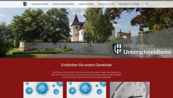 Startseite von der Homepage