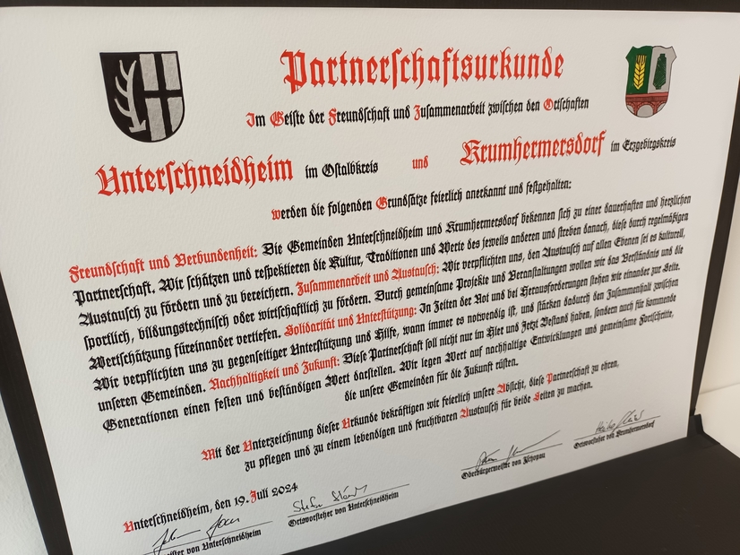 Partnerschaftsurkunde